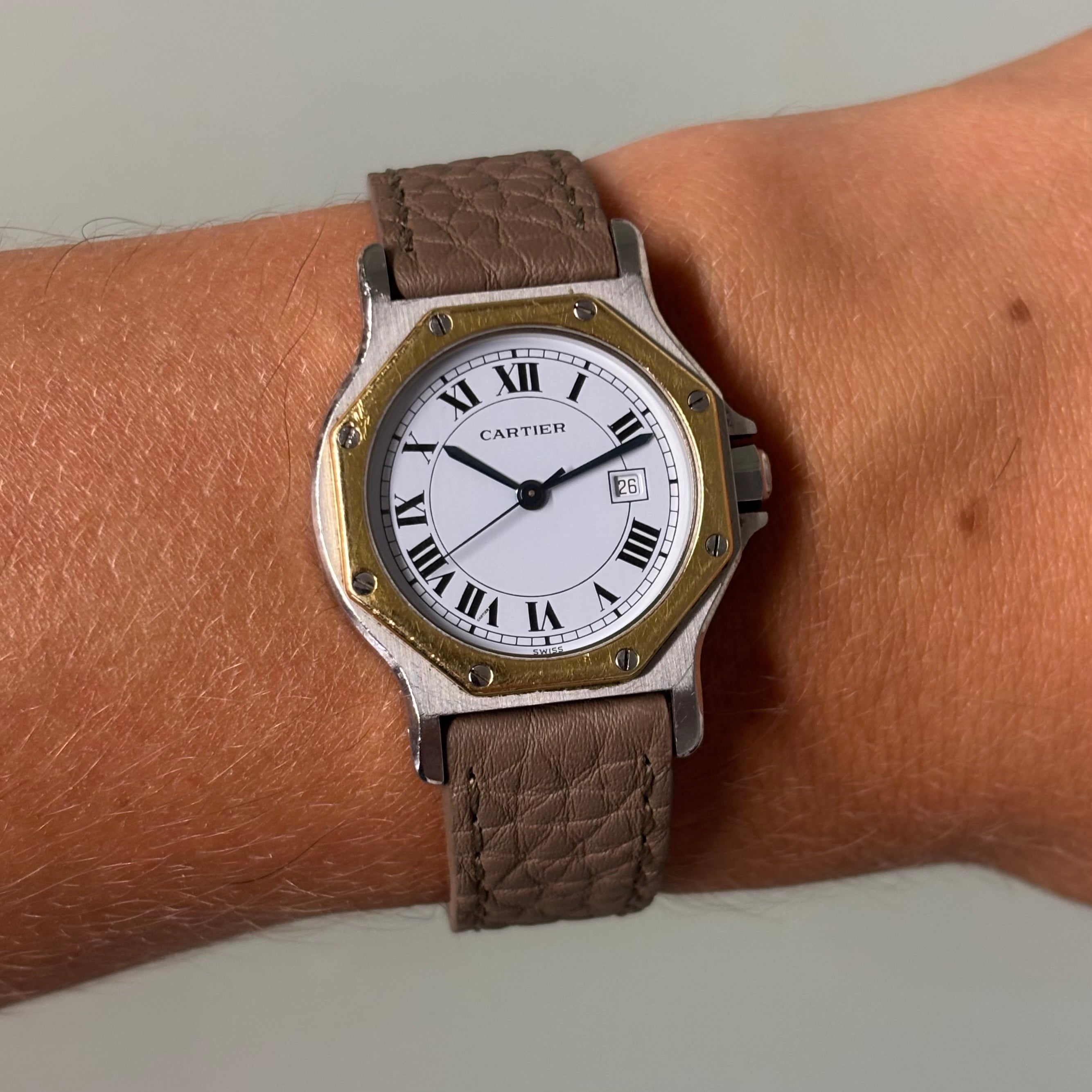 Cartier Santos Octagon Automatic GM Gold/Steel