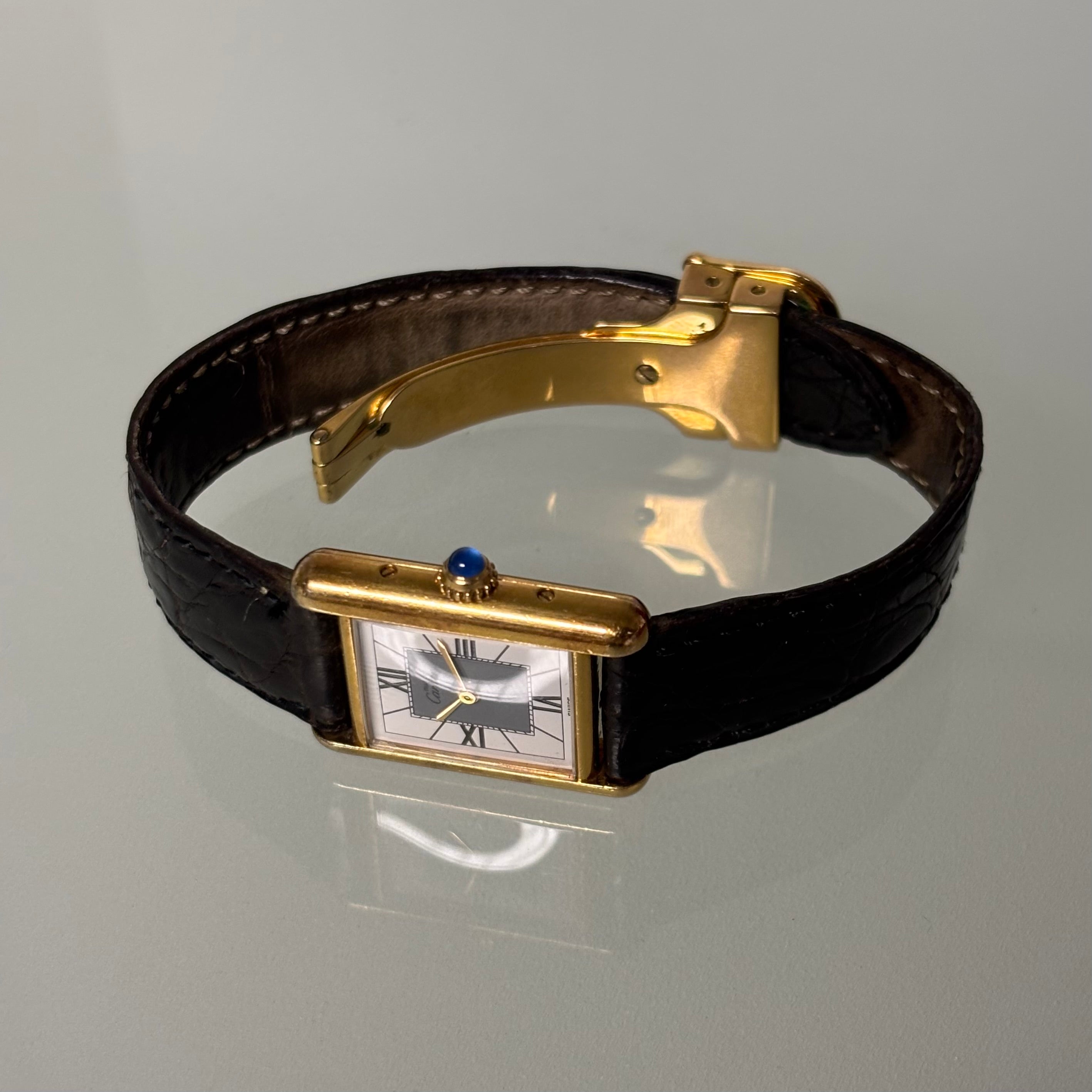 Cartier Tank PM with original box, strap & clasp