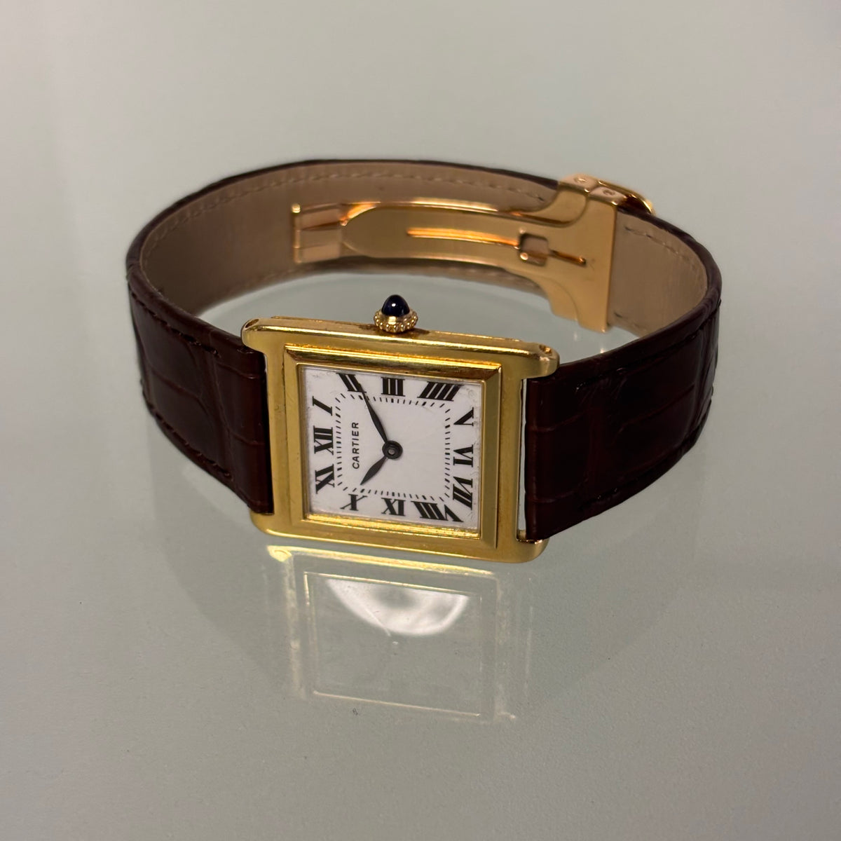 Cartier Tank Stepped “Pre-Merger” with 18k clasp