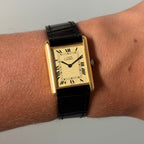 Cartier tank GM lemon Roman numeral dial