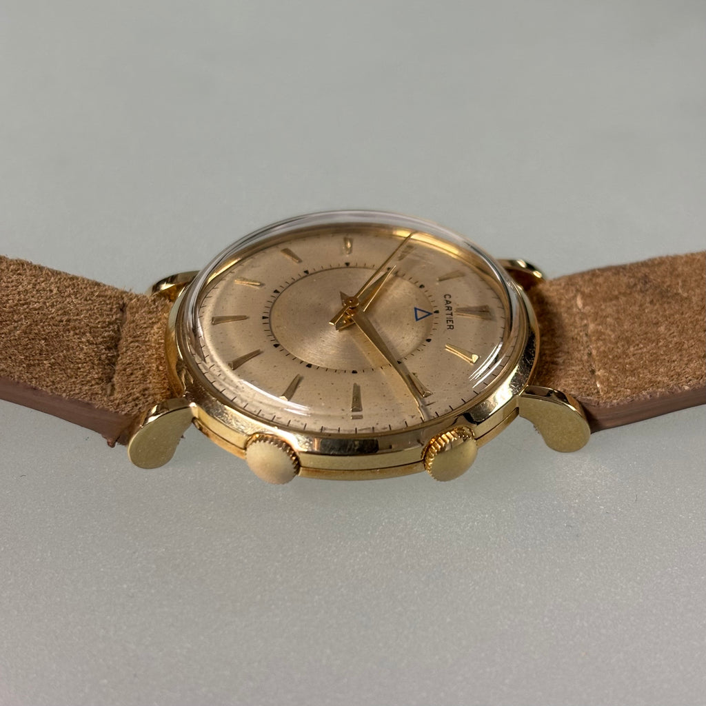 Cartier Memovox Jaeger-LeCoultre 18K Gold Vintage Watch