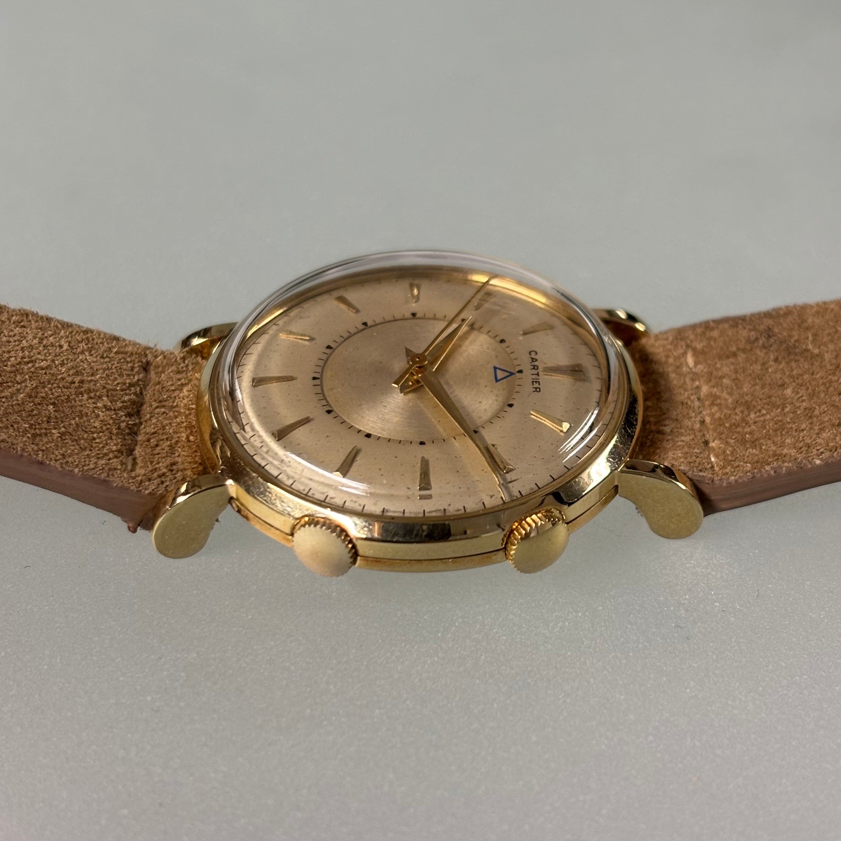 Cartier Memovox Jaeger-LeCoultre 18K Gold Vintage Watch