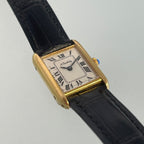 Alexis Barthelay Tank Petit Model – 18K Gold with Sapphire Crown