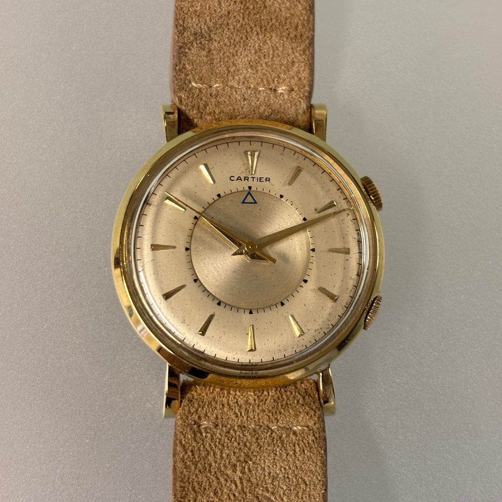 Cartier Memovox Jaeger-LeCoultre 18K Gold Vintage Watch
