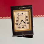 Cartier × Concord Travel Clock – Vintage Leather-Cased Timepiece