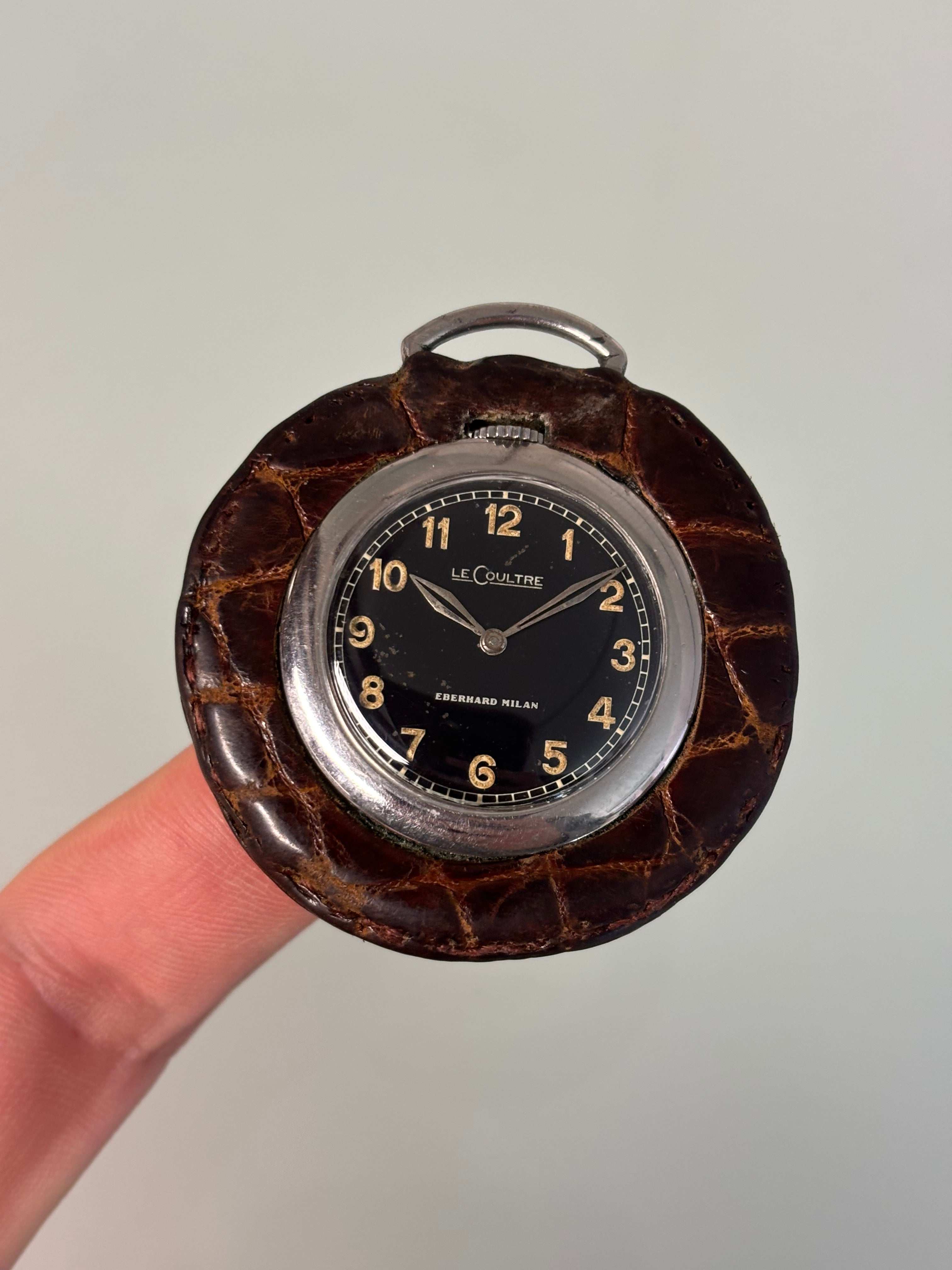Jaeger LeCoultre pocketwatch Eberhard Milan signed