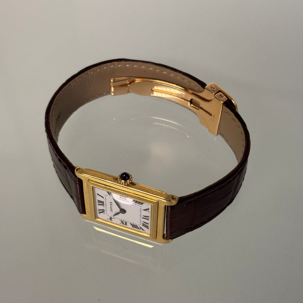 Cartier Tank Stepped “Pre-Merger” with 18k clasp