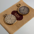 Cartier × Movado Pocket Watch – 14K Gold Vintage Timepiece