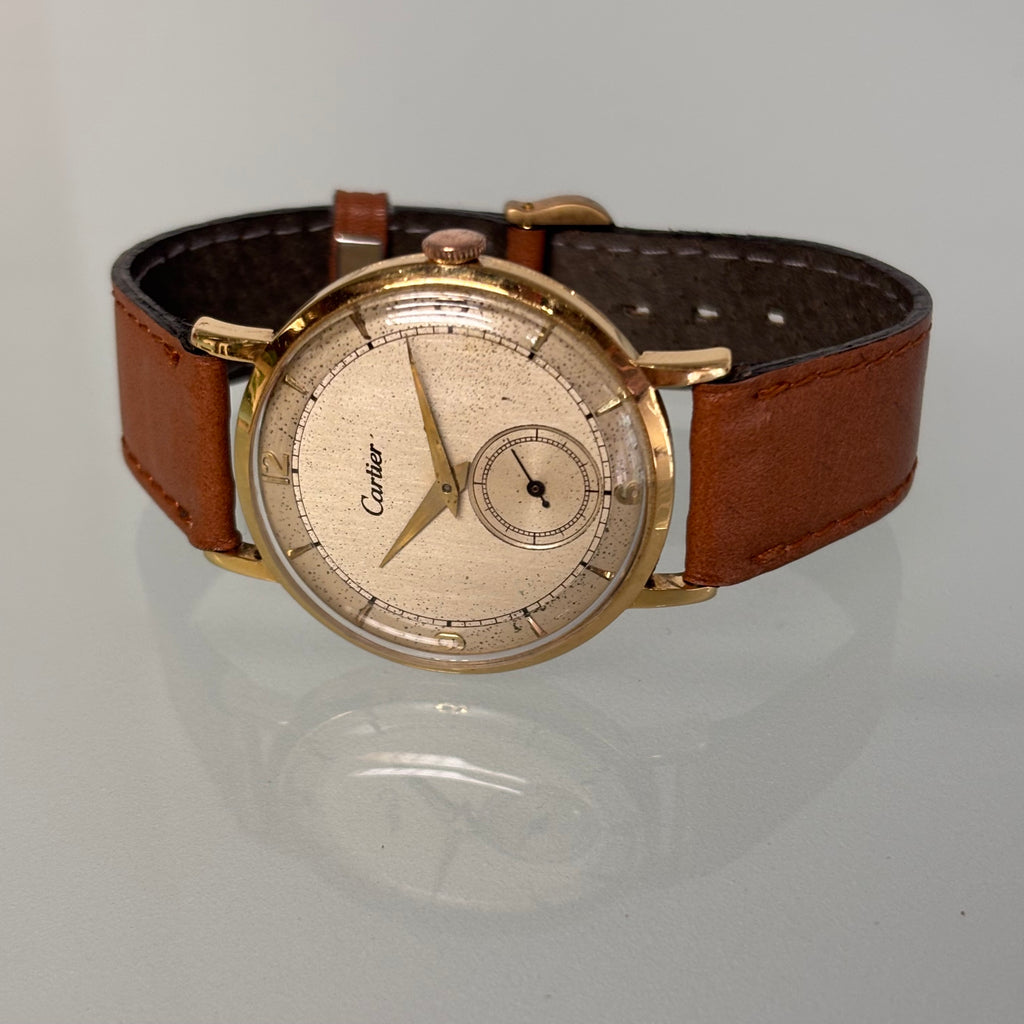 Cartier EWC Wristwatch – 18K Yellow Gold, 1940s Vintage