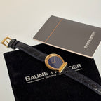 Baume & Mercier Lapis Dial Watch – Logo Case, 18K Gold
