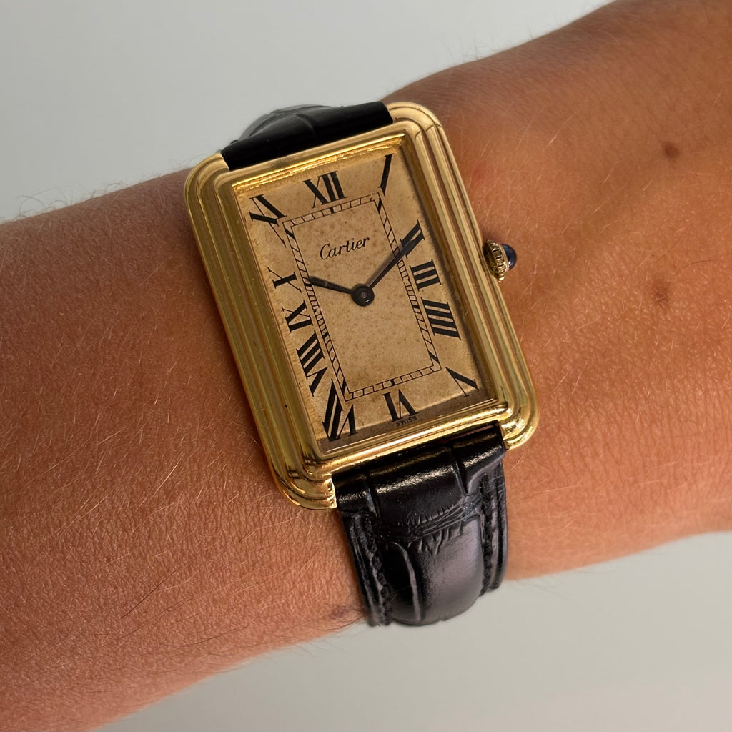 Cartier Stepped Tank full set