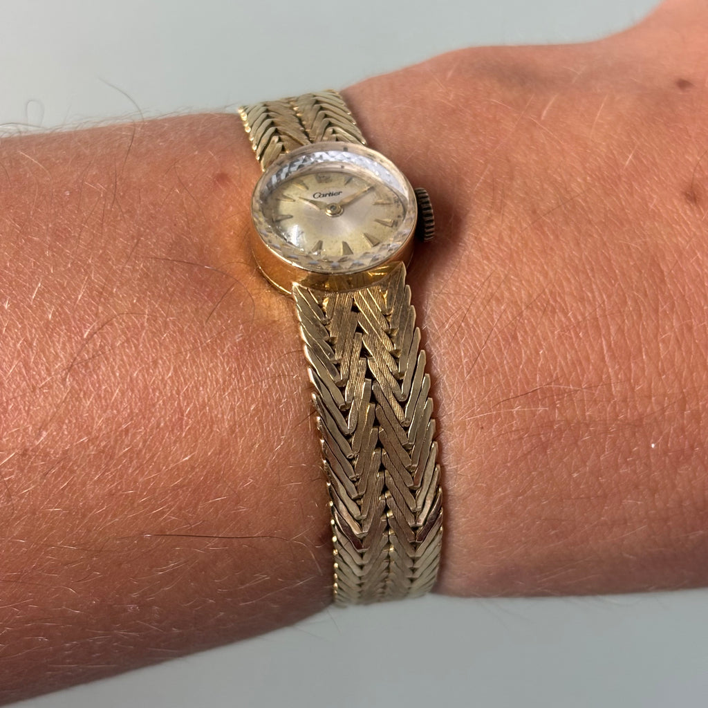Cartier Girard Perregaux 14k gold braceletwatch
