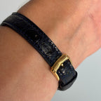 Baume & Mercier Lapis Dial Watch – Logo Case, 18K Gold