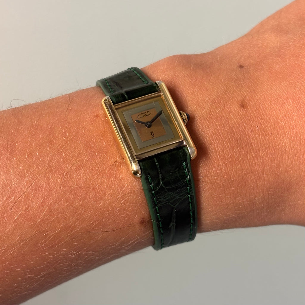 Cartier Tank PM with TriColor mirror dial