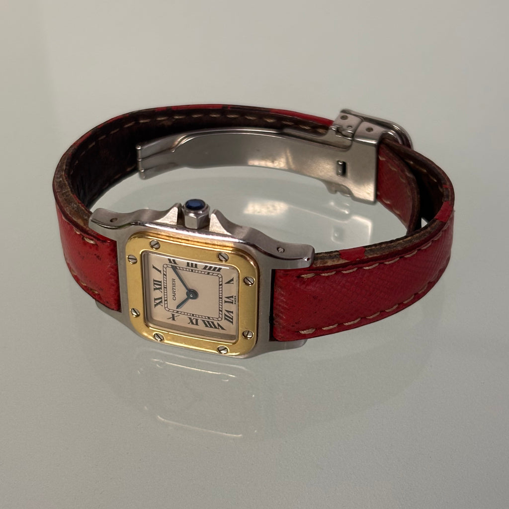 Cartier Santos Galbée PM with original strap & clasp