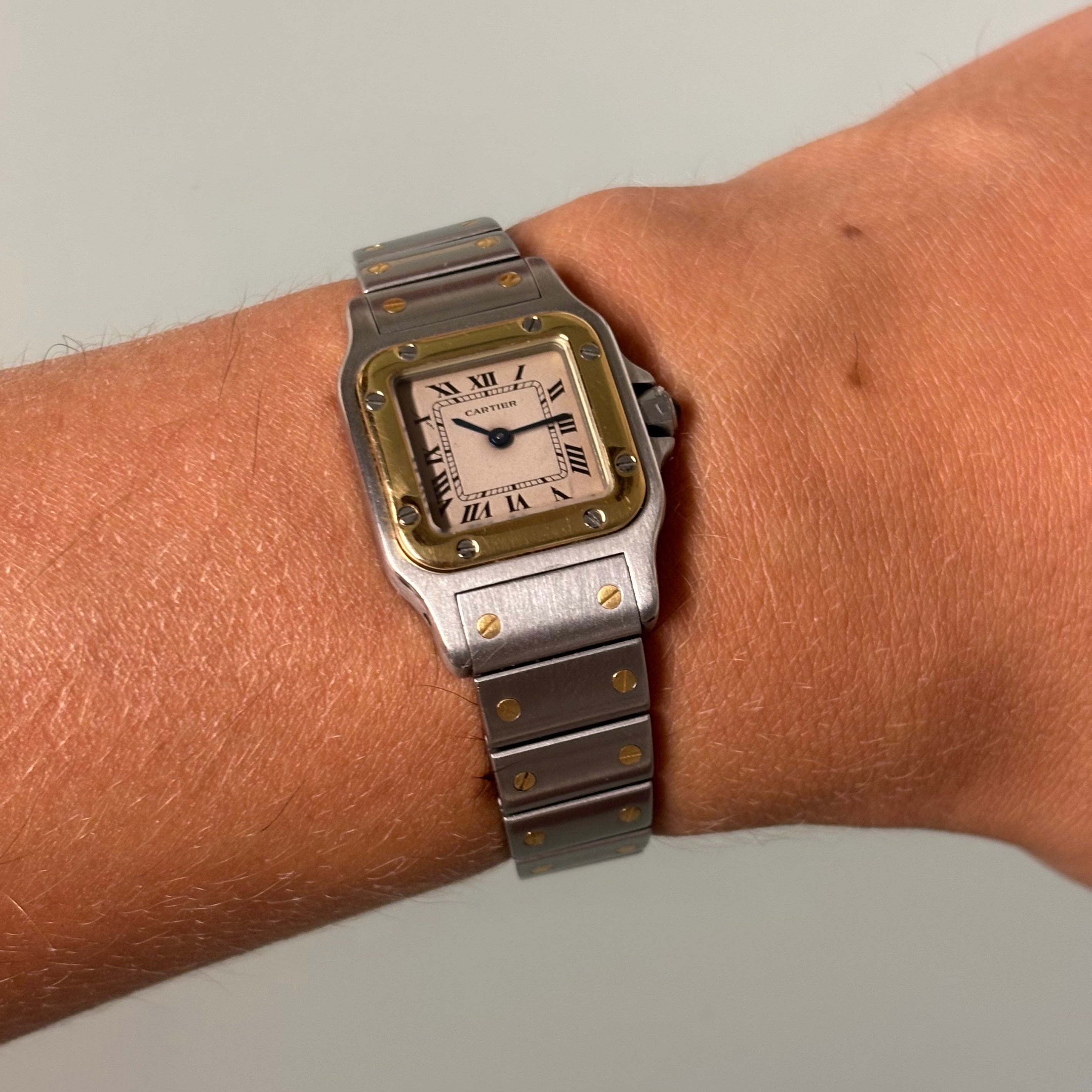 Cartier santos Galbée patina dial