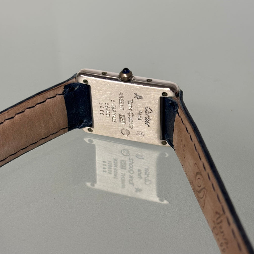 Cartier Tank PM blue Roman dial