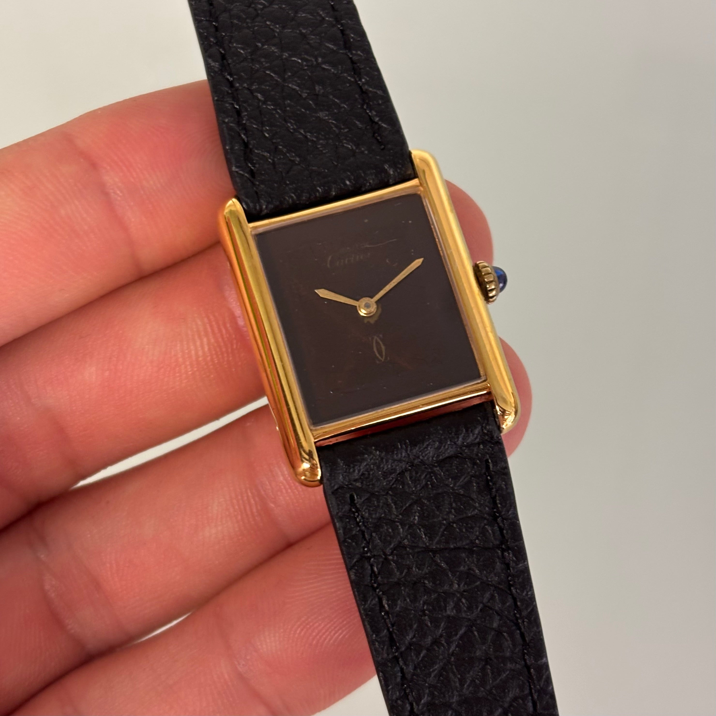 Cartier Tank GM Brown spider dial