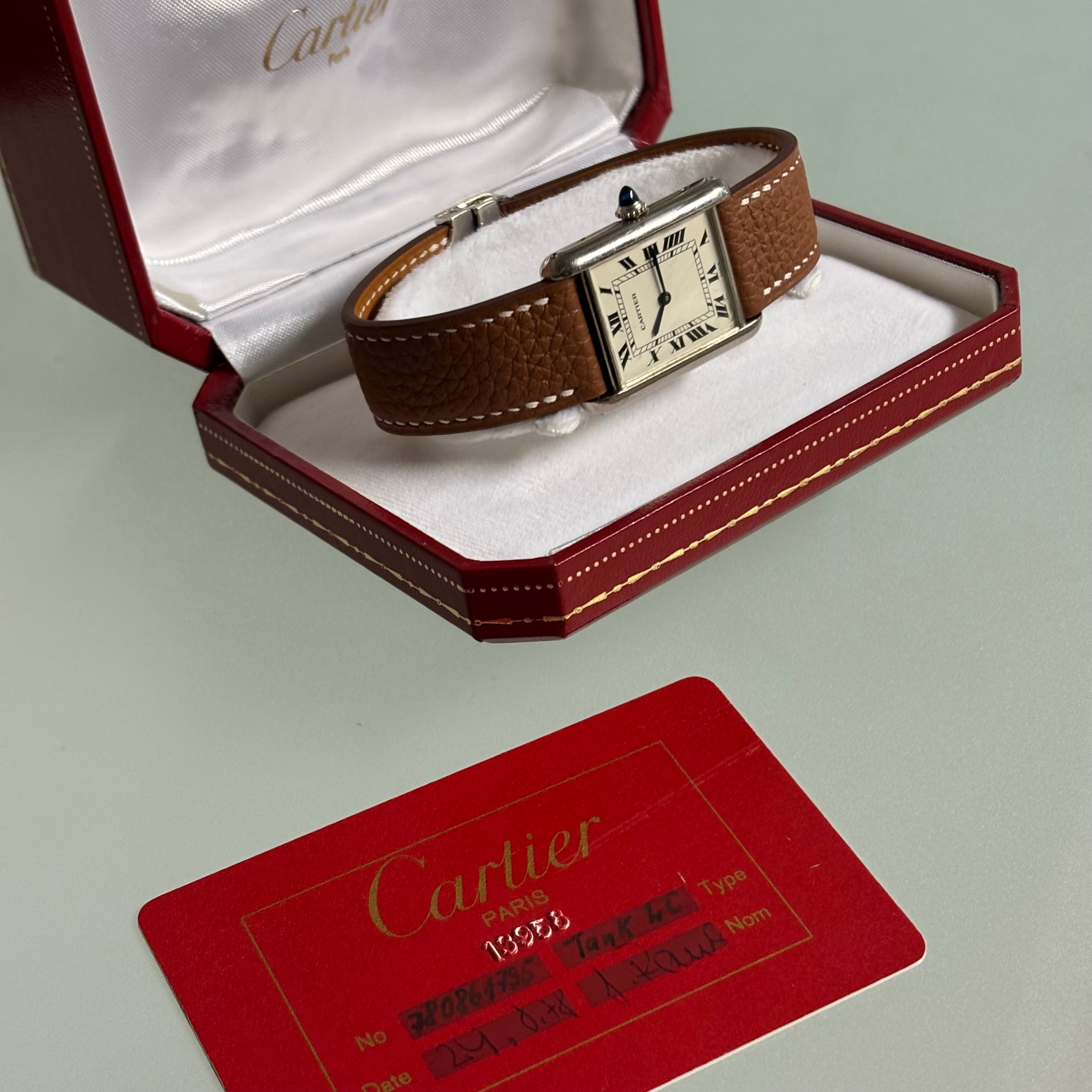 Cartier Tank Ref. 78086 White Gold Vintage Watch – Full Set