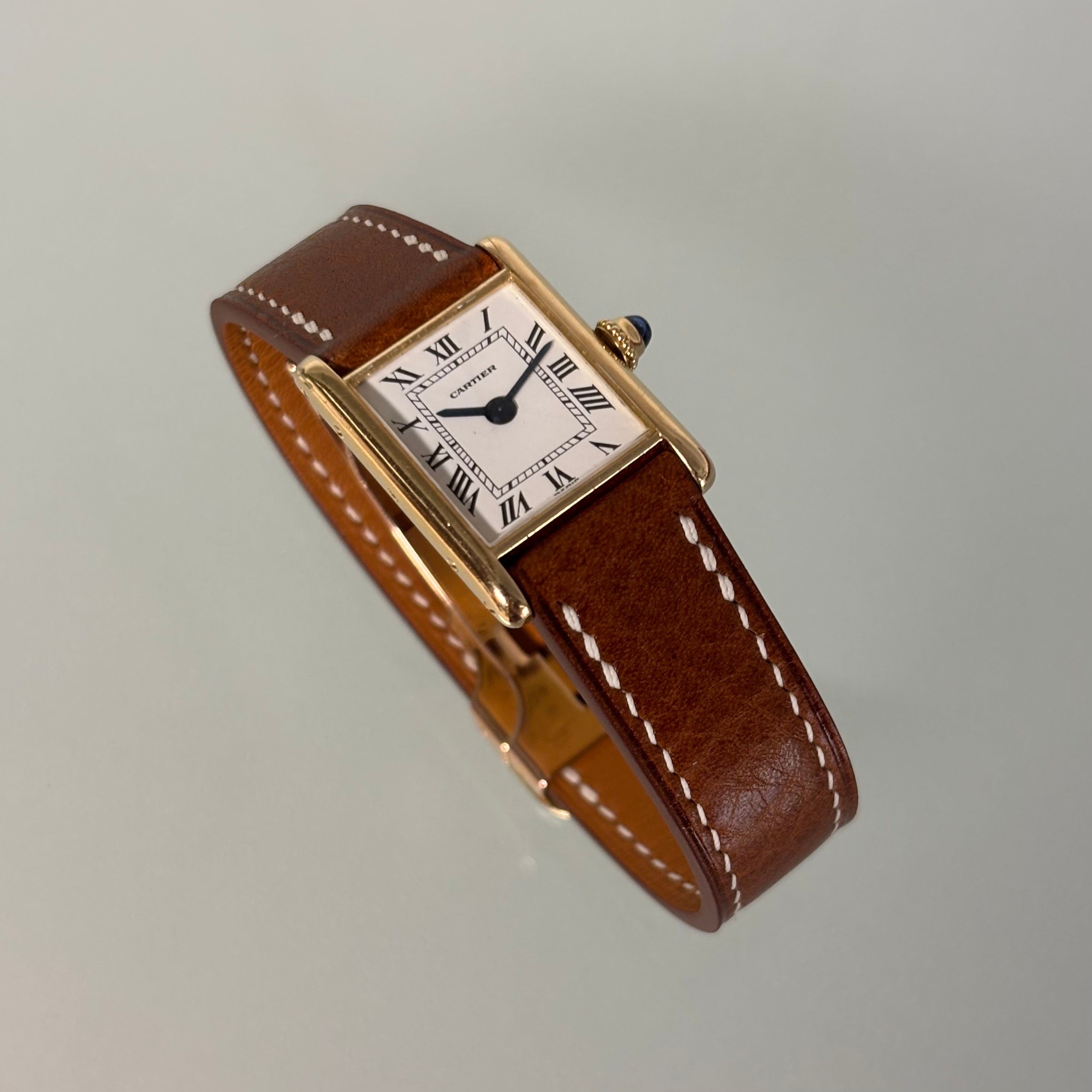 Cartier Tank 1960s with original 18k deployant & box