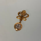 Cartier J Schulz New York 14k brooch watch MOP