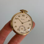 Cartier × Movado Pocket Watch – 14K Gold Vintage Timepiece