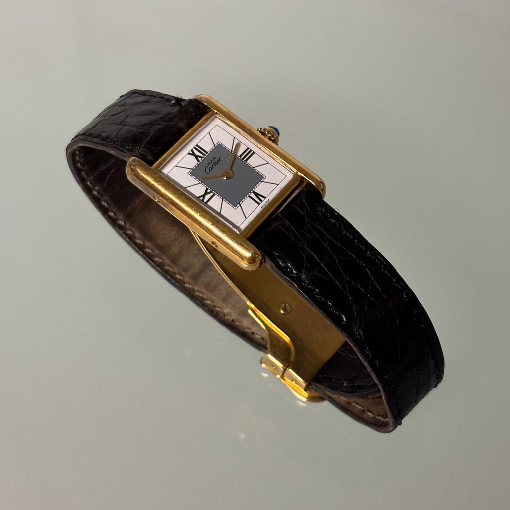 Cartier Tank PM with original box, strap & clasp