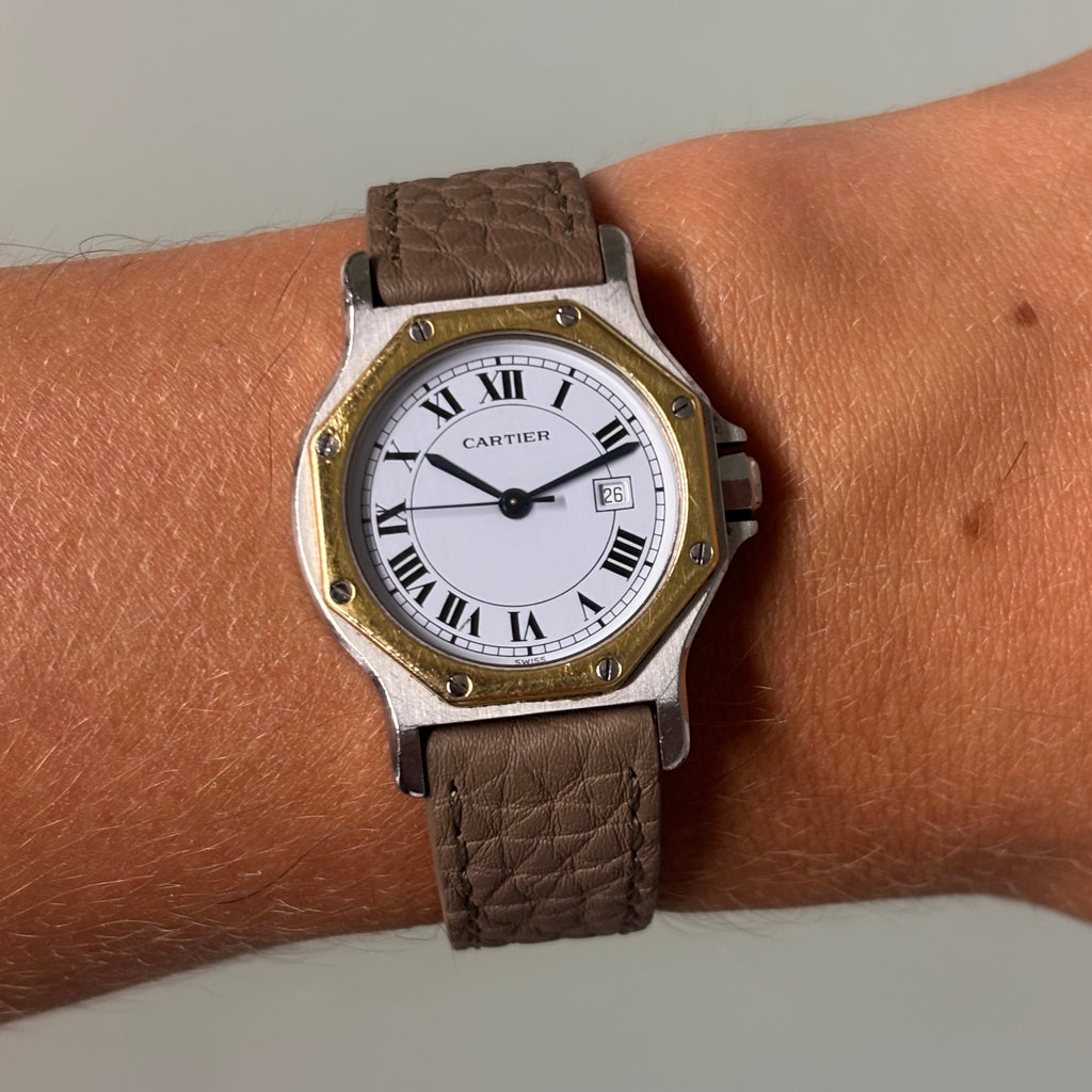 Cartier Santos Octagon Automatic GM Gold/Steel
