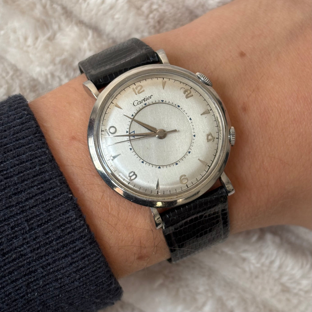 Cartier Memovox Jaeger-LeCoultre Steel Vintage Watch