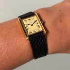 Cartier tank GM lemon Roman numeral dial