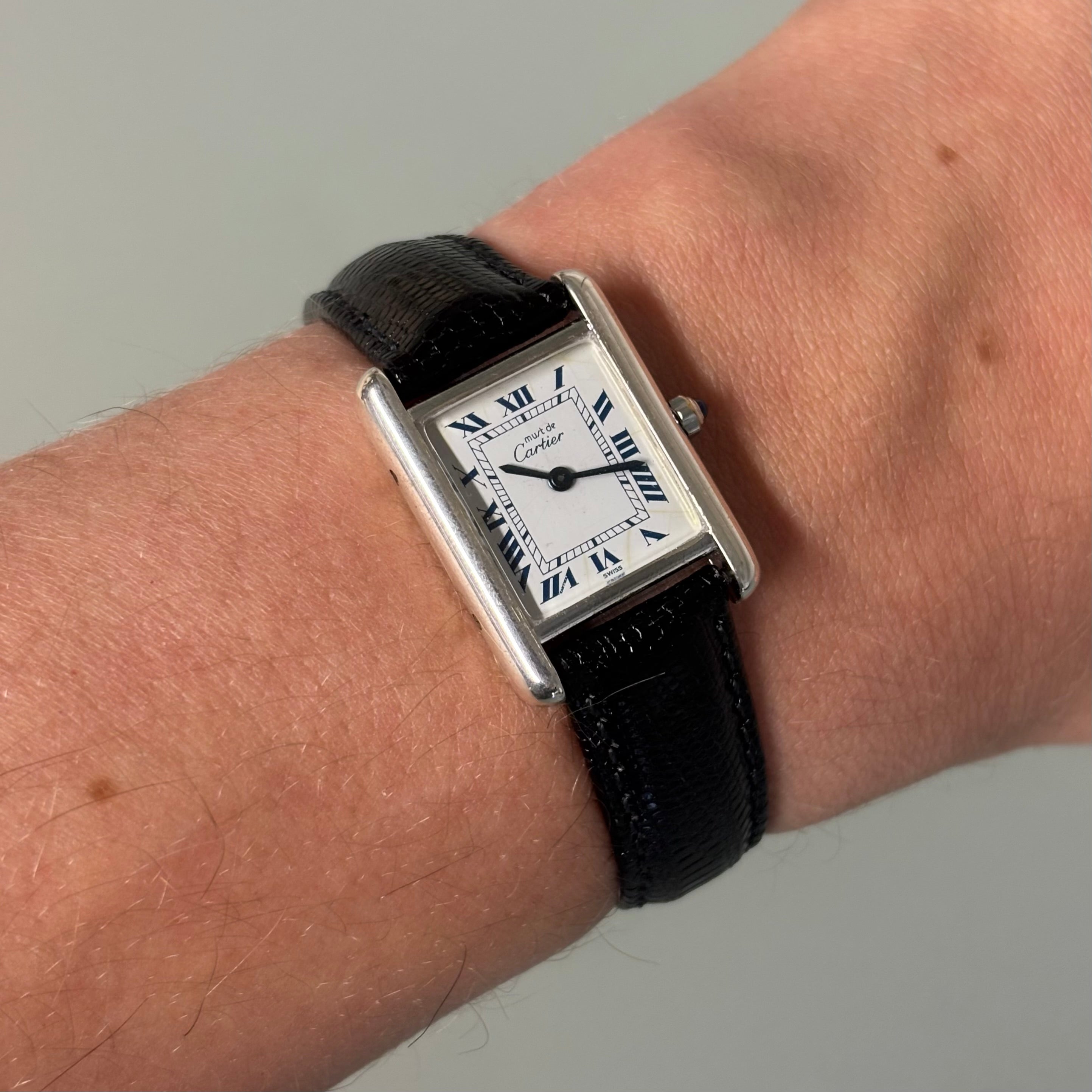 Cartier Tank PM Silver White dial