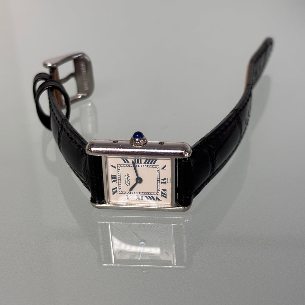 Cartier Tank PM Silver Full Set