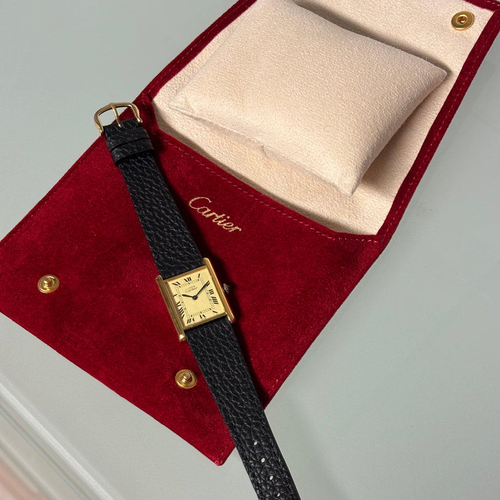 Cartier tank GM lemon Roman numeral dial