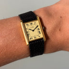 Cartier tank GM lemon Roman numeral dial