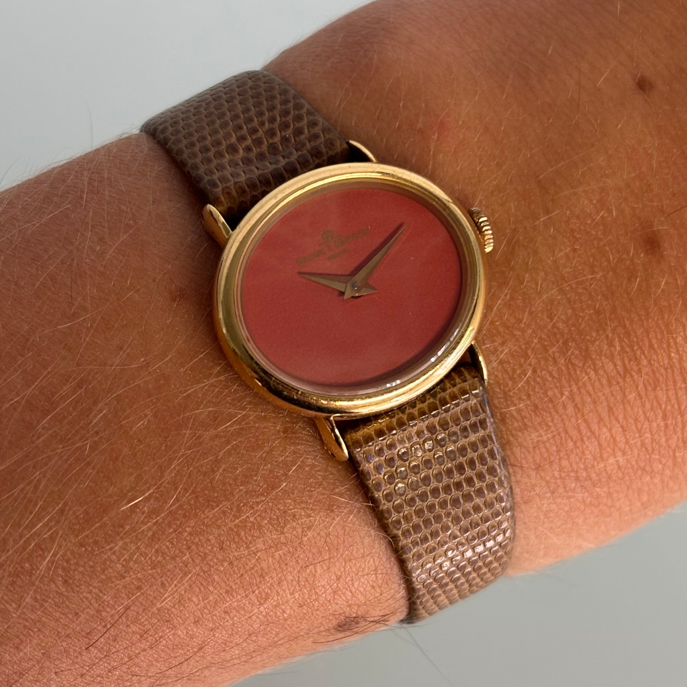 Baume & Mercier 18k with Coral dial