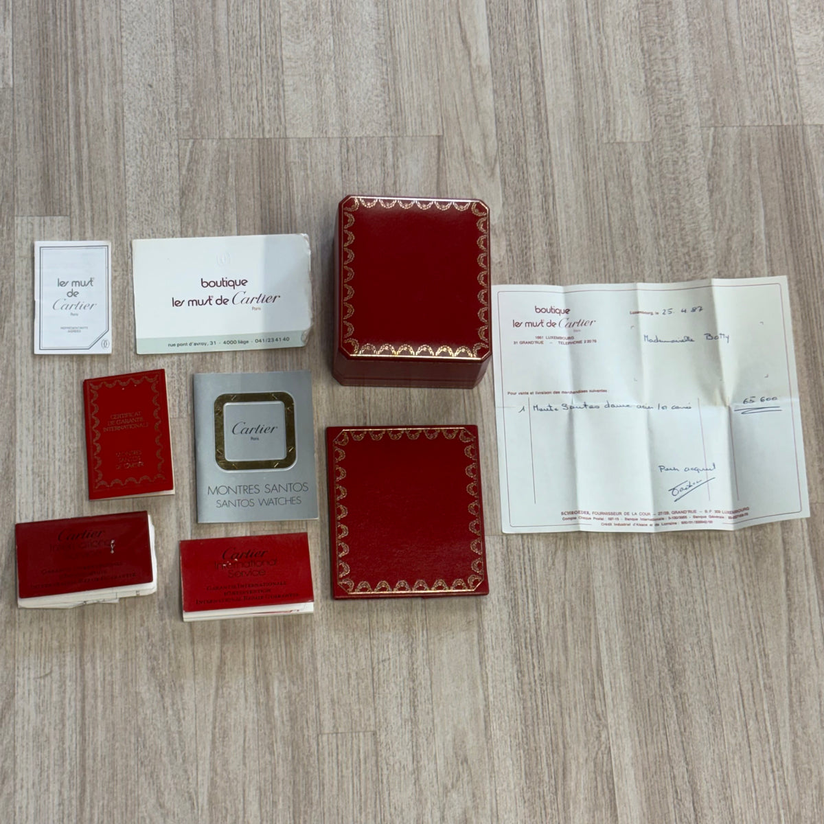 Cartier Santos Carrée Ladies 0902 Full Set