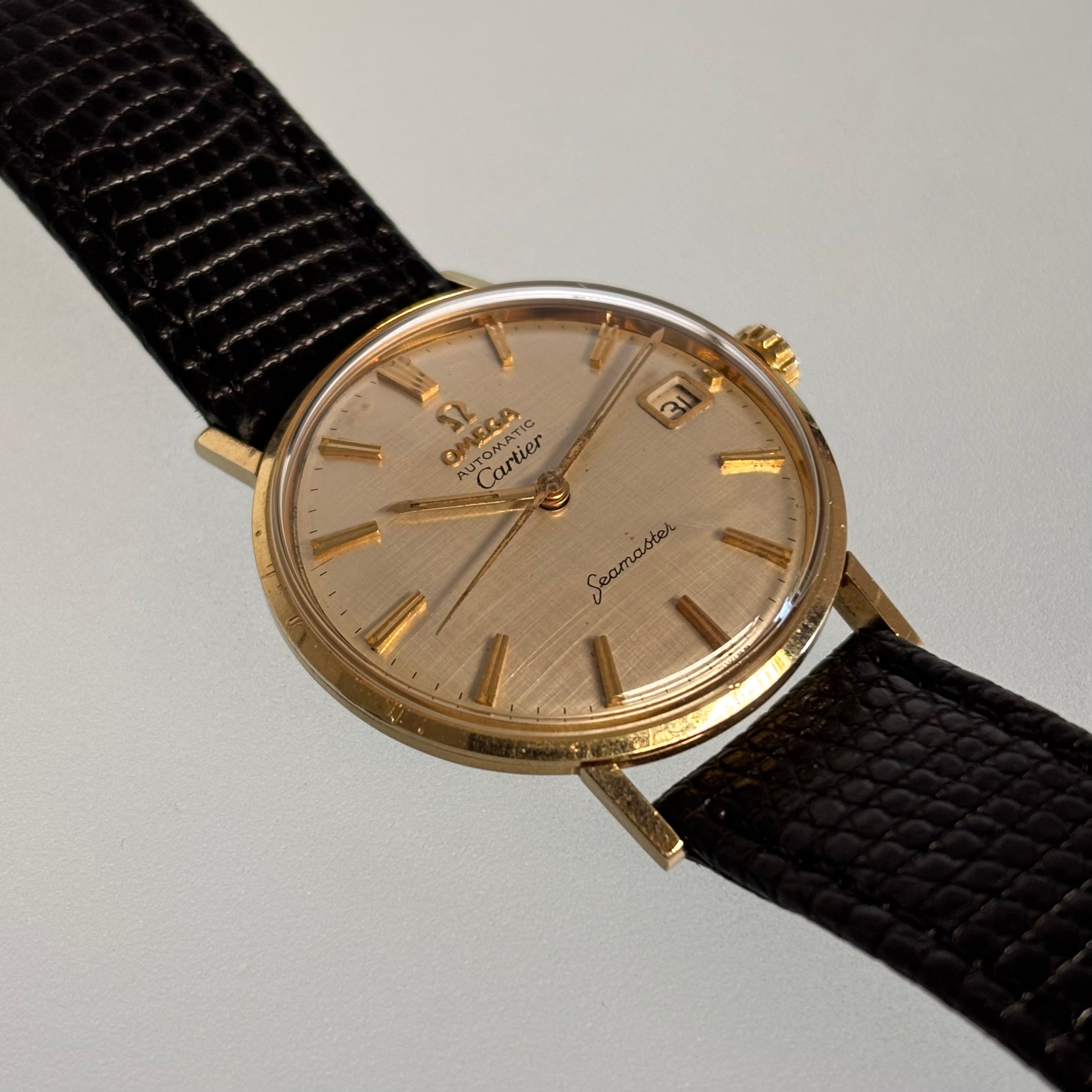Cartier x Omega Seamaster Linen dial
