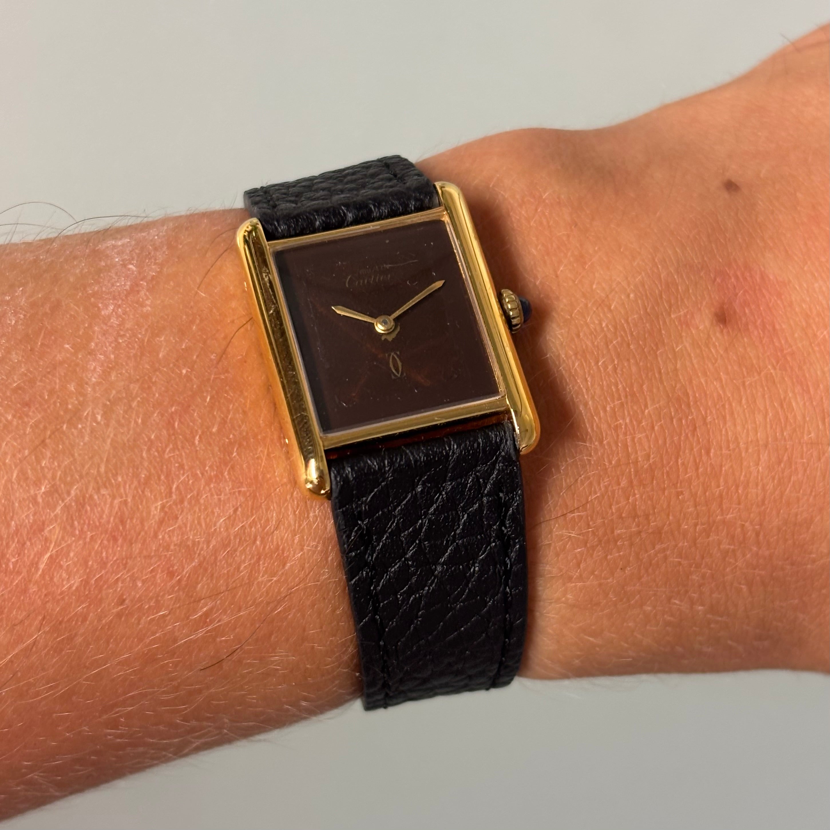 Cartier Tank GM Brown spider dial