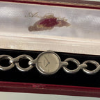 Alexis Barthelay Silver Bracelet Watch – 1970’s with Original Box