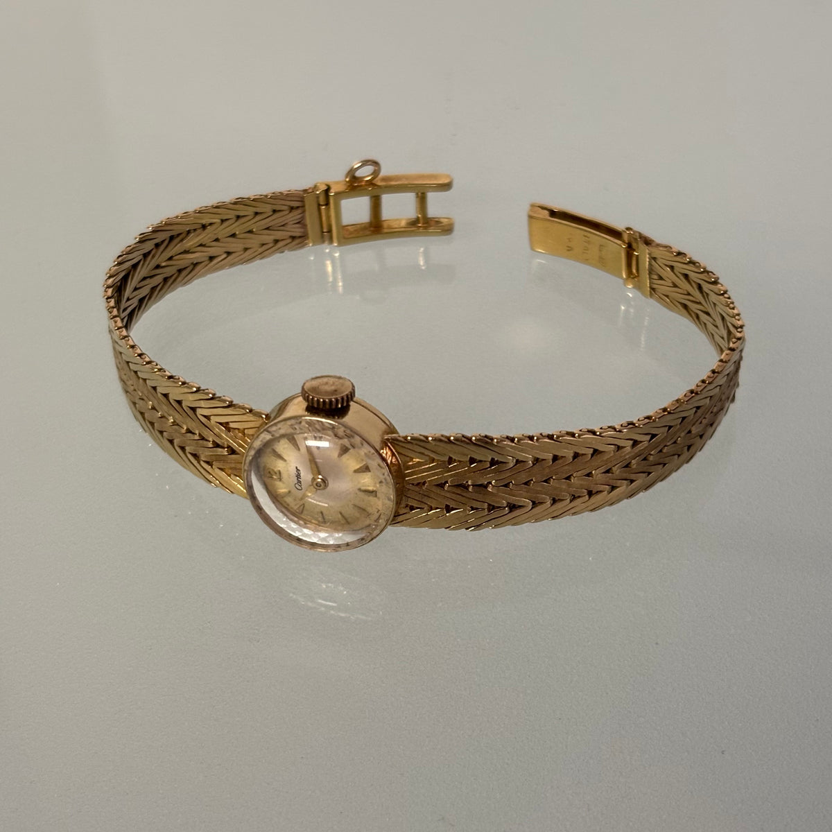 Cartier Girard Perregaux 14k gold braceletwatch