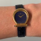 Baume & Mercier Lapis Dial Watch – Logo Case, 18K Gold