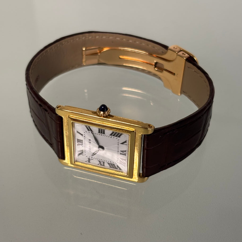 Cartier Tank Stepped “Pre-Merger” with 18k clasp