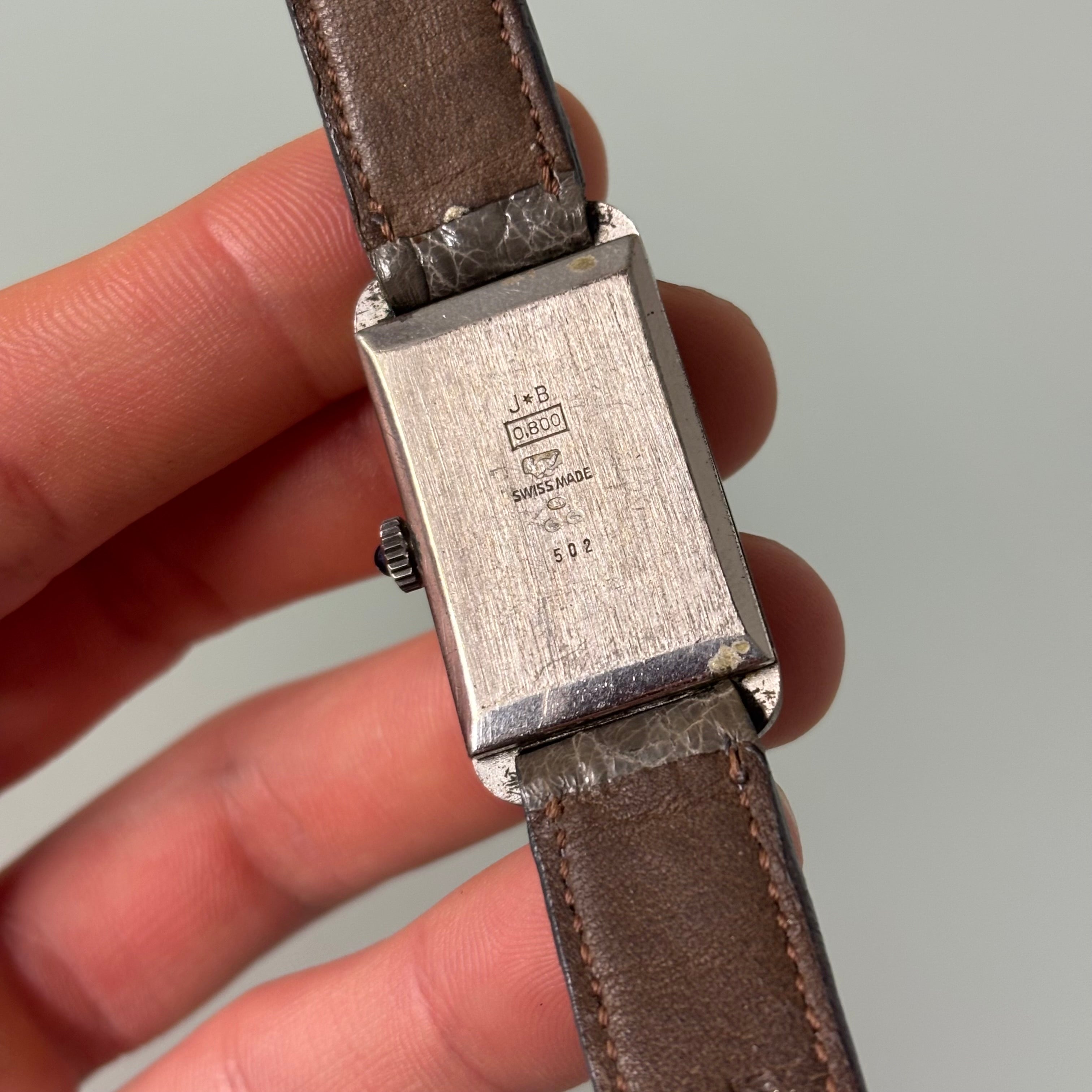 Alexis Barthelay Tank XL – Oversized Silver Case with Grey Strap