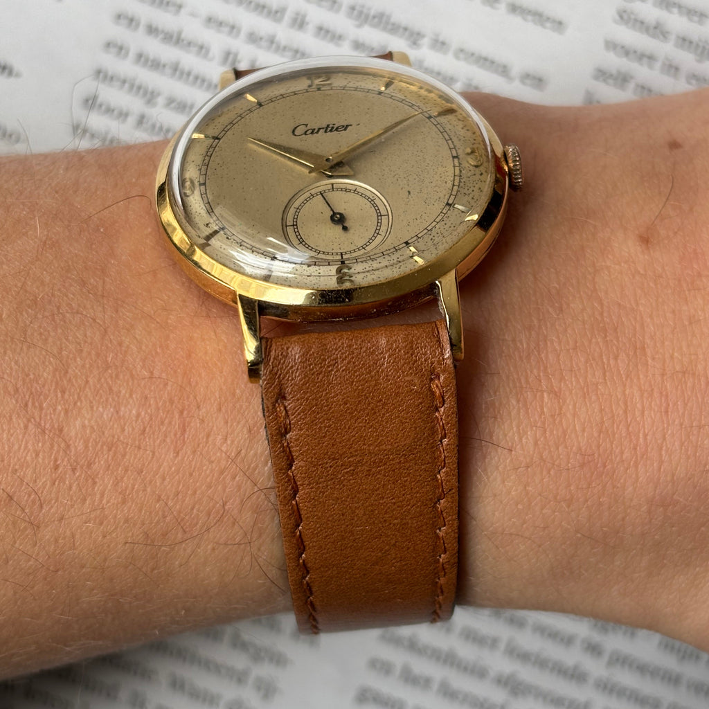 Cartier EWC Wristwatch – 18K Yellow Gold, 1940s Vintage