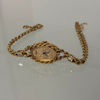 Piaget 18k braceletwatch with diamonds & baguettes