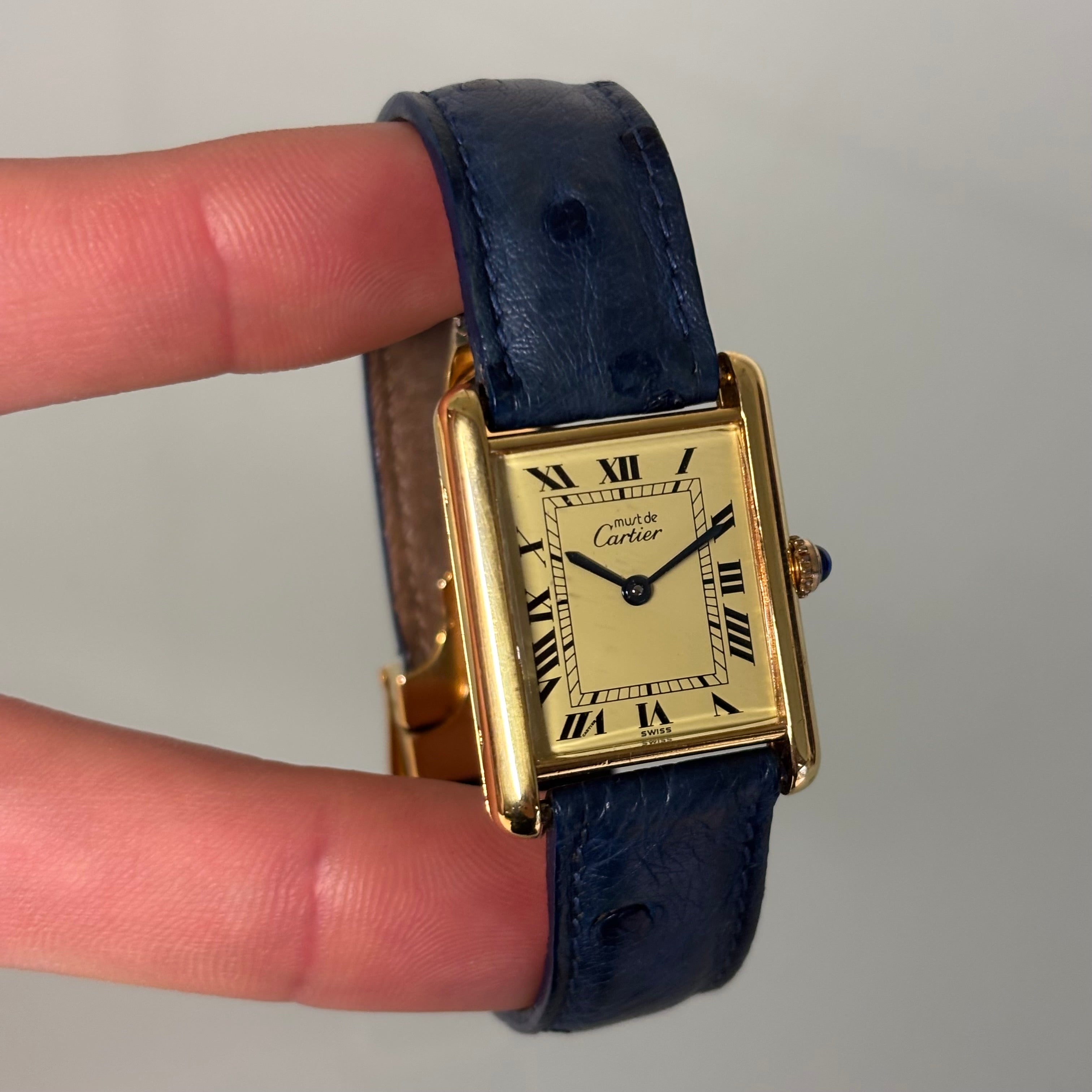 Cartier Tank GM with original strap & clasp