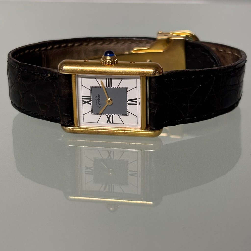 Cartier Tank PM with original box, strap & clasp