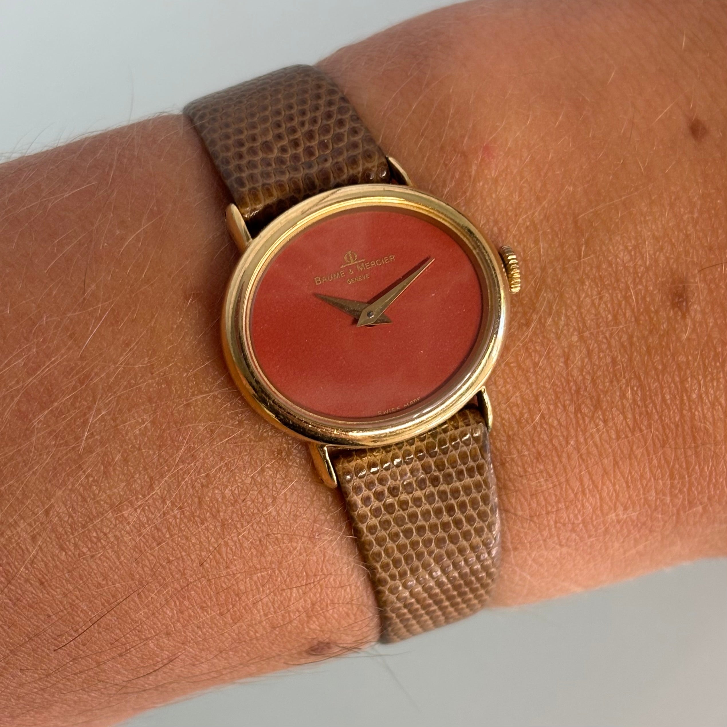 Baume & Mercier 18k with Coral dial