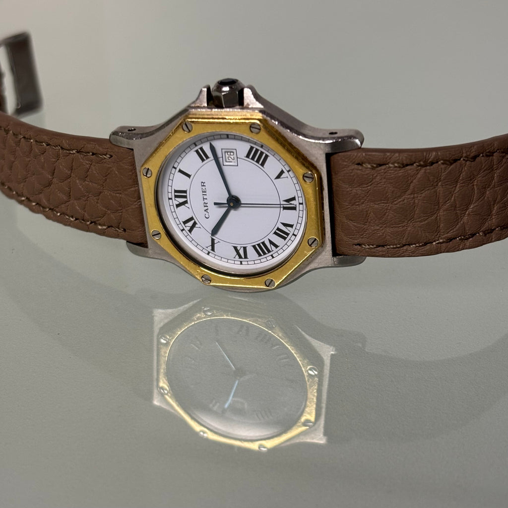 Cartier Santos Octagon Automatic GM Gold/Steel