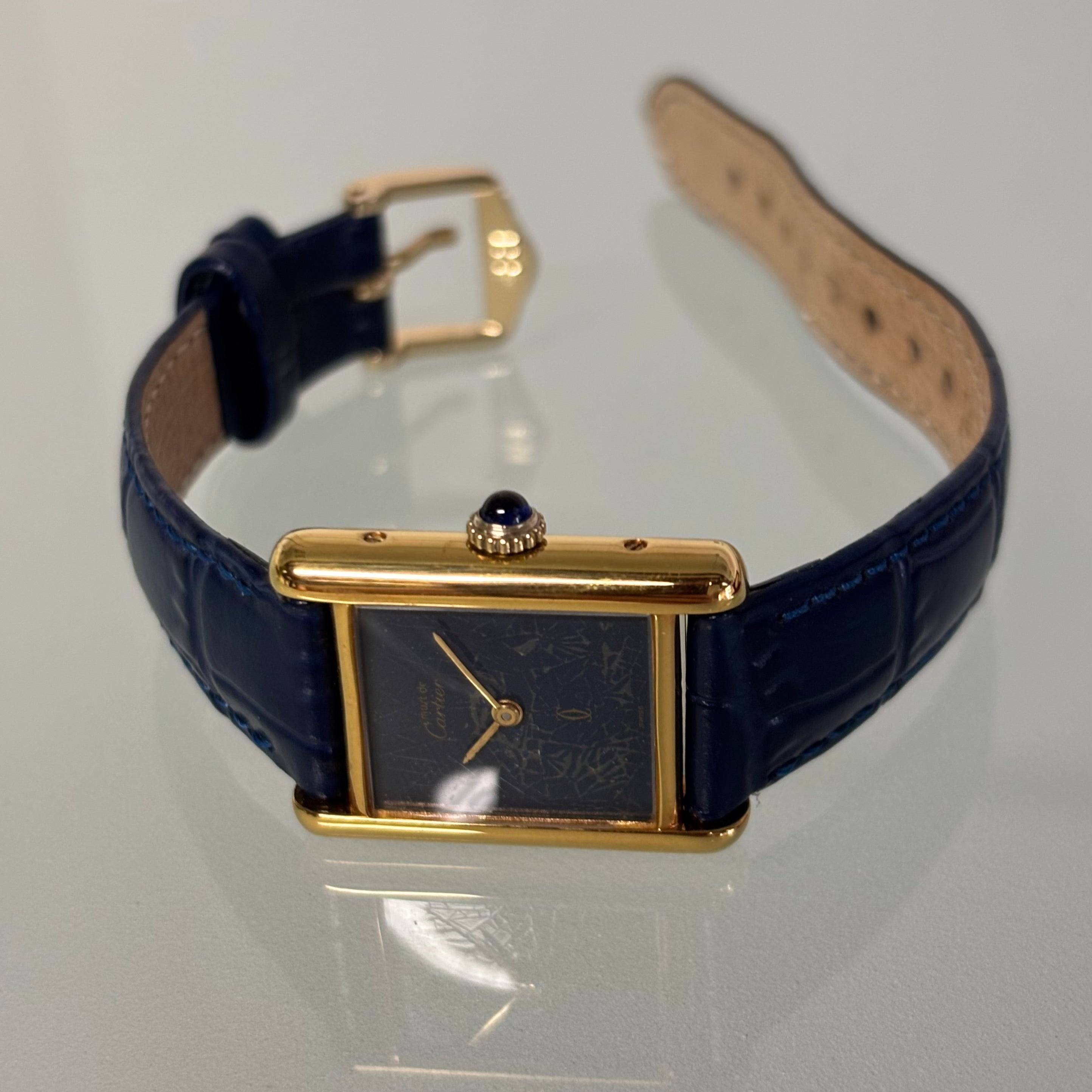 Cartier Tank PM Lapis spider dial